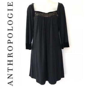 Anthropologie Scrapbook Originals Black Tunic Sz M